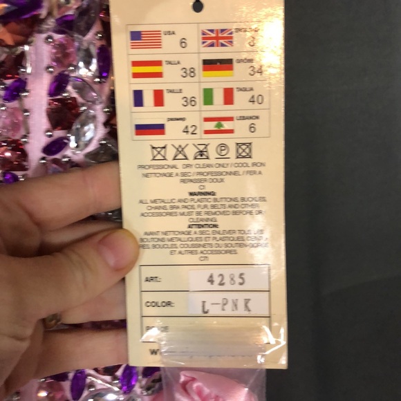 Alyce Paris Pink and Multicolor Sequin Prom Dress - Picture 4 of 12